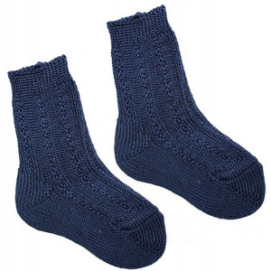 Kurze blaue Baumwollsocken - 23 - 26