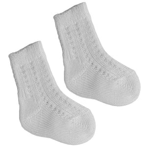 Kurze weiße Baumwollsocken - 13 - 16