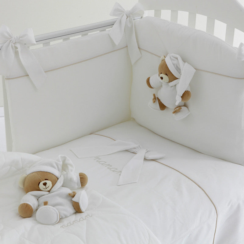 Tato Nanan Nestchen-Bettwäsche-Set für Babybetten – Weiß - 2