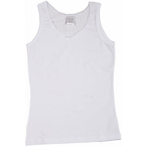 2 Canotte a Spalla Larga per Bambina in Cotone Bielastico - 6-7 Anni - 2