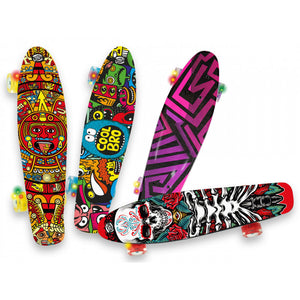 Skateboard mit LED-Rädern