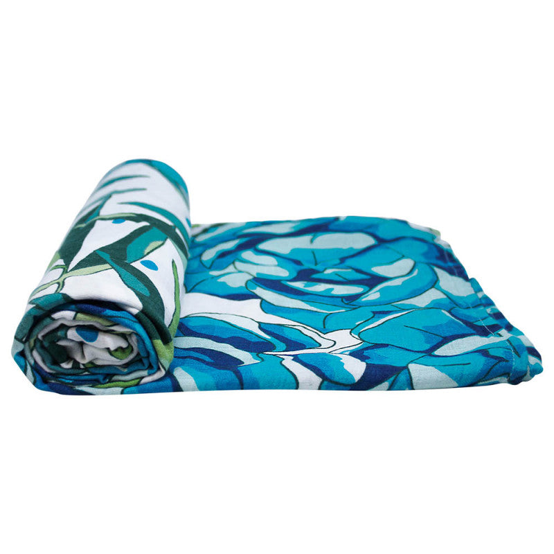 Tommy Lise - Mussola in Cotone Biologico Azure Blossom - 2