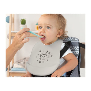 Kiokids - Silikon-Lätzchen - Grau - 2