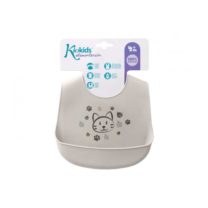 Kiokids - Silikon-Lätzchen - Grau - 4