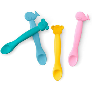 Silikonlöffel für Babys +4 Monate - Hellblau - 4
