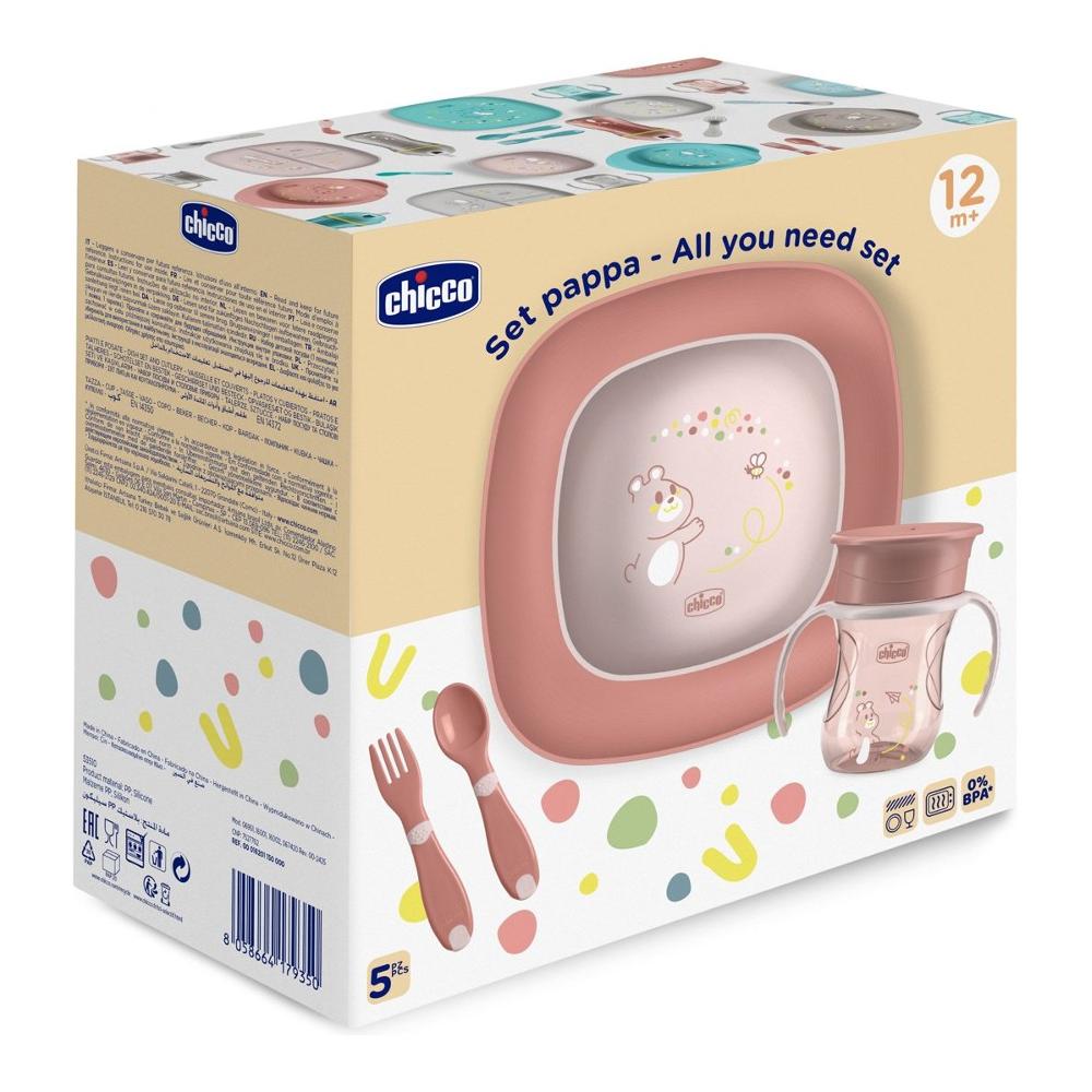 Set Prima Pappa 12 M+Chicco Rosa