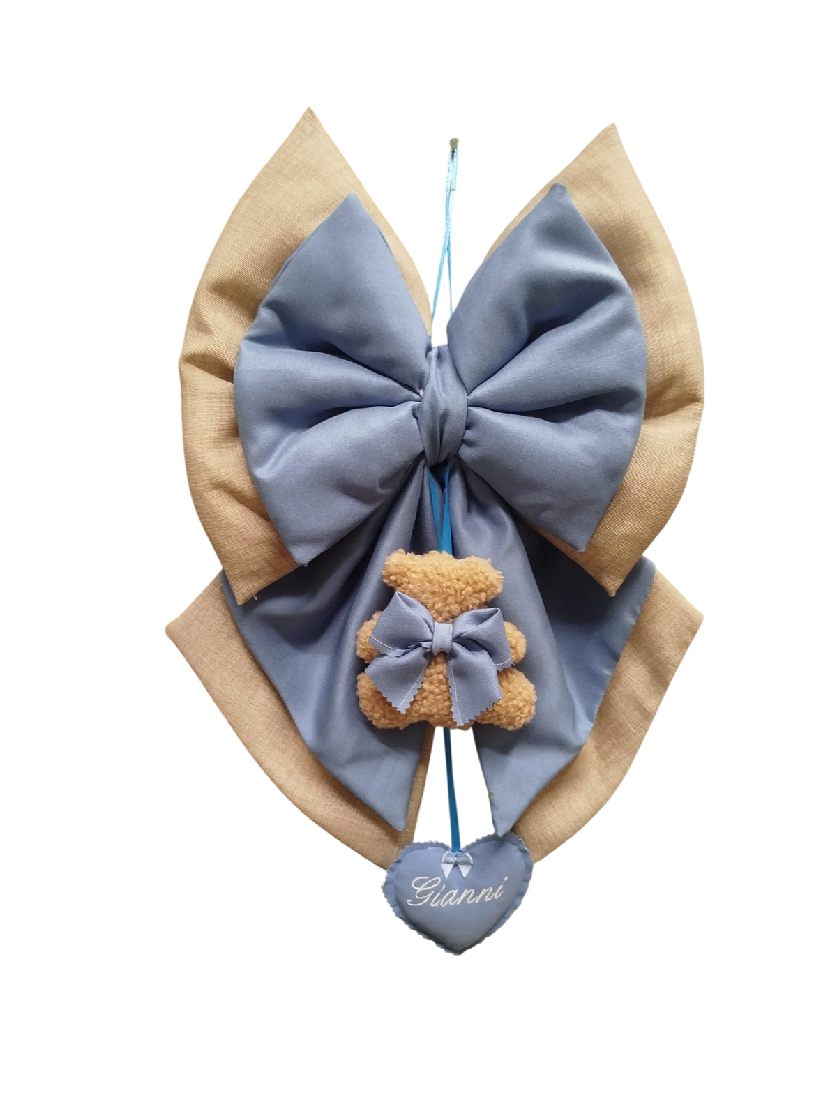 Fioccarda nascita orso Peluche Azzurro