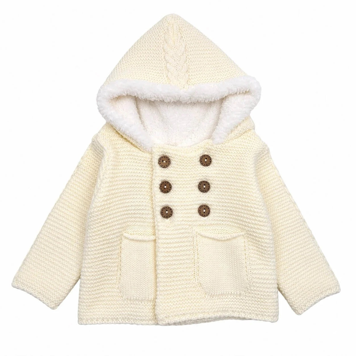 Cappotto a Giacchino neonato  Panna / 1/3 mesi
